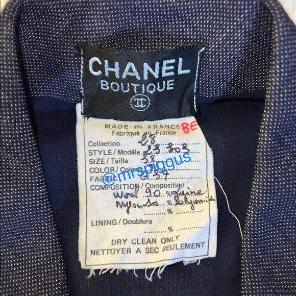 Authentic Vintage Chanel Denim Dress Size 38 - Picture 4 of 13